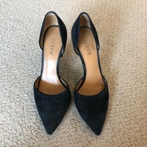 J.Crew Suede d'Orsay pumps